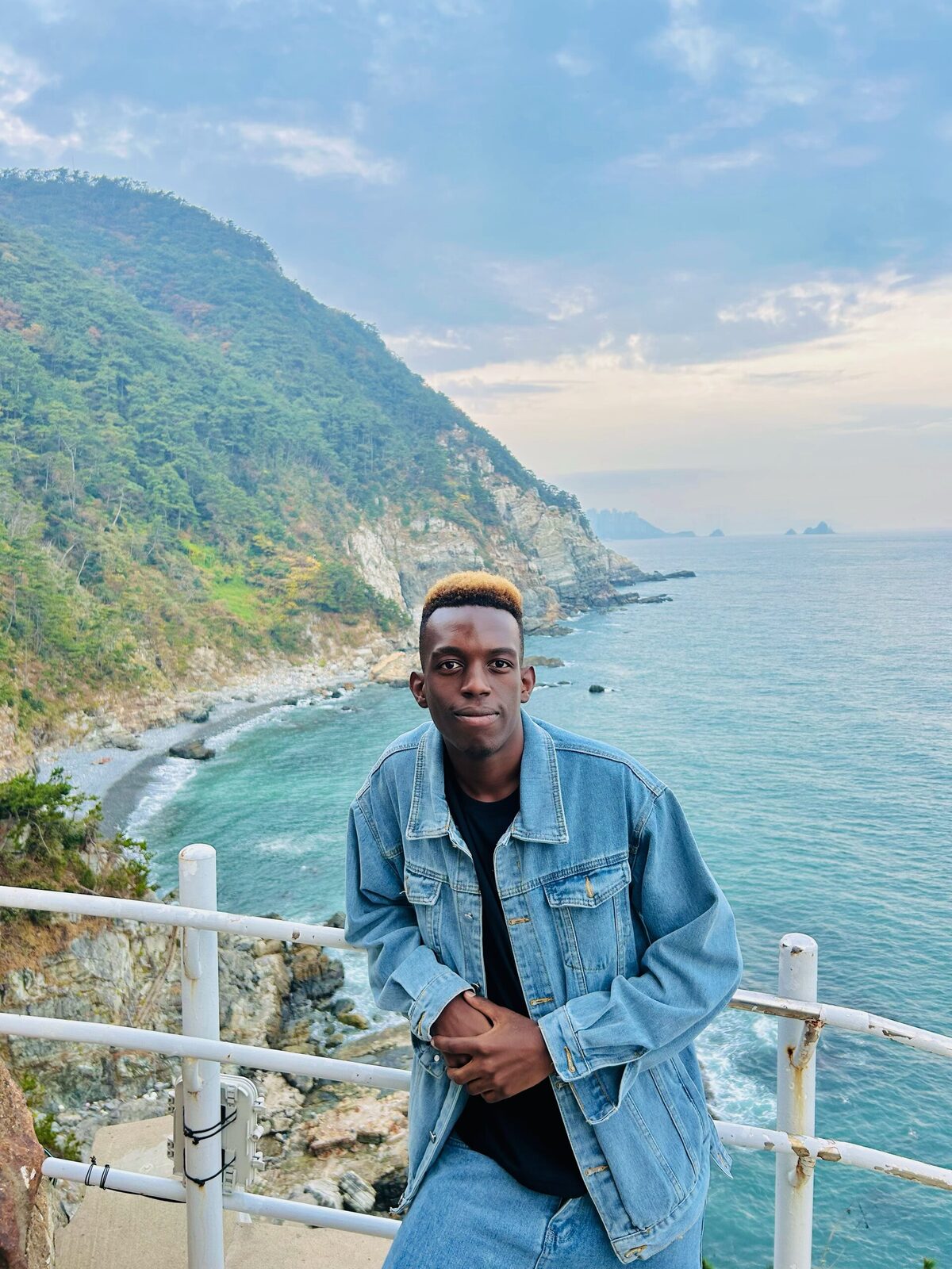 Portrait of Ebenezer Tarubinga on the Korean coast